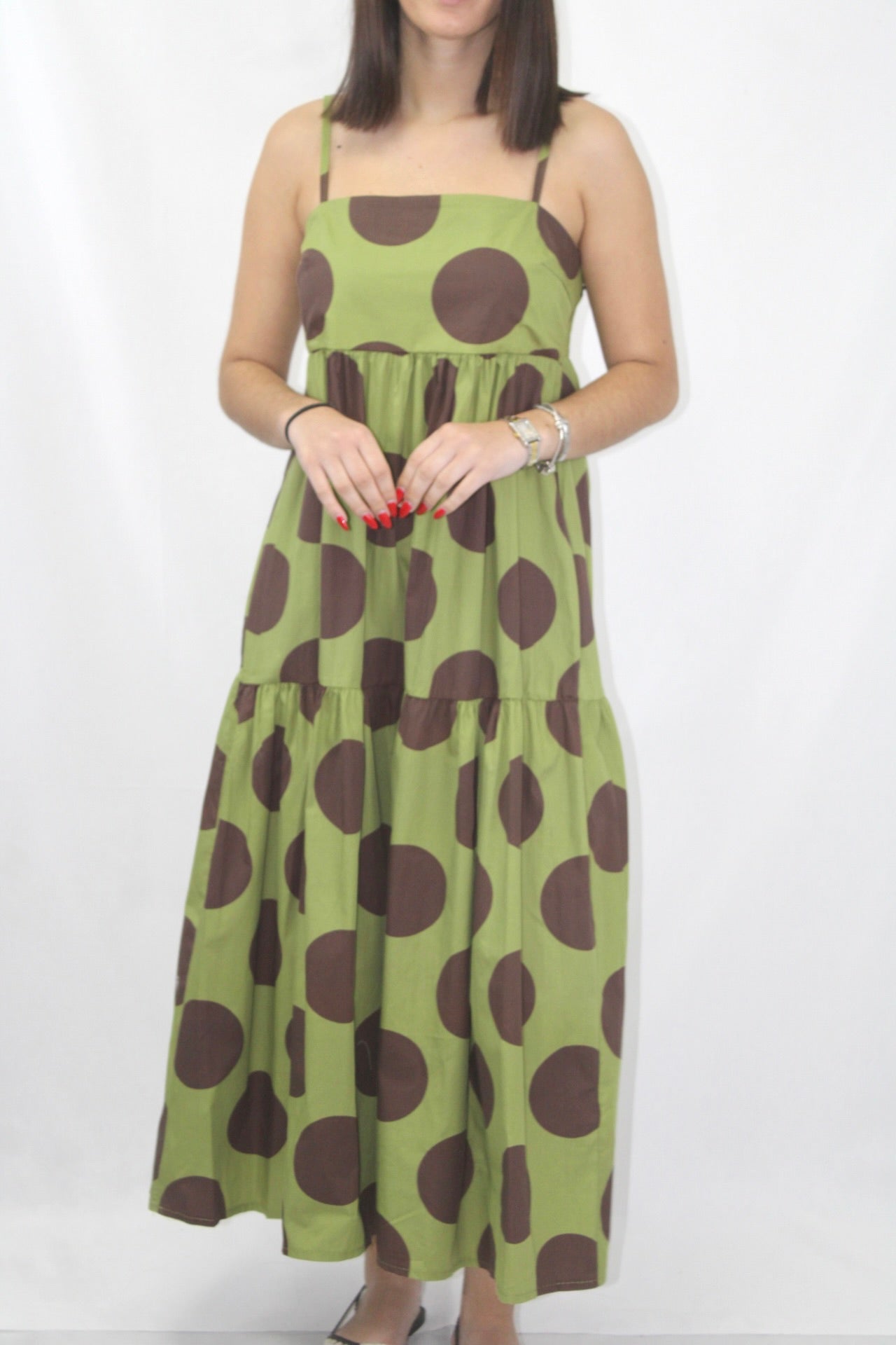 Vestido Longo Polka Dot