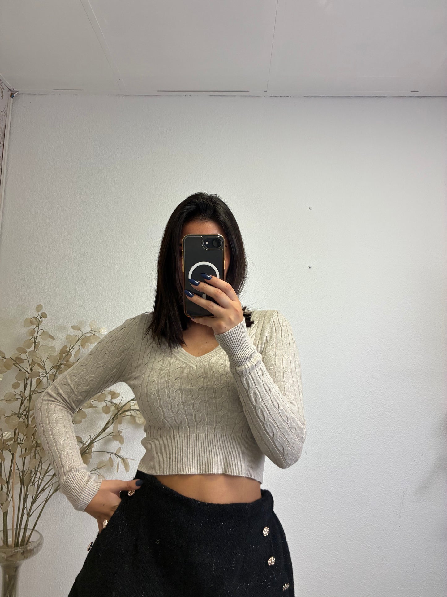 Malha Crop Entrançada