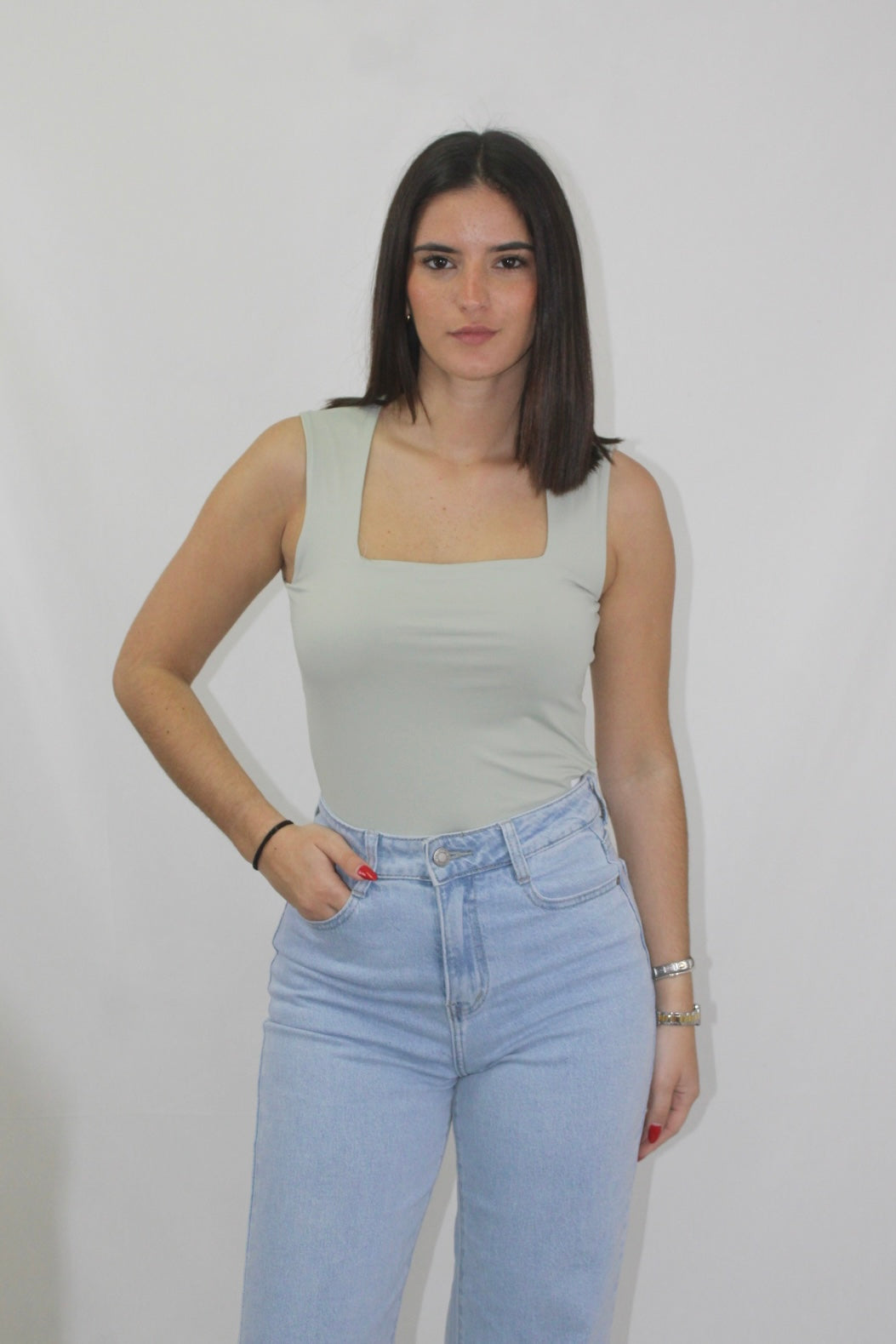 Top Licra Decote Quadrado