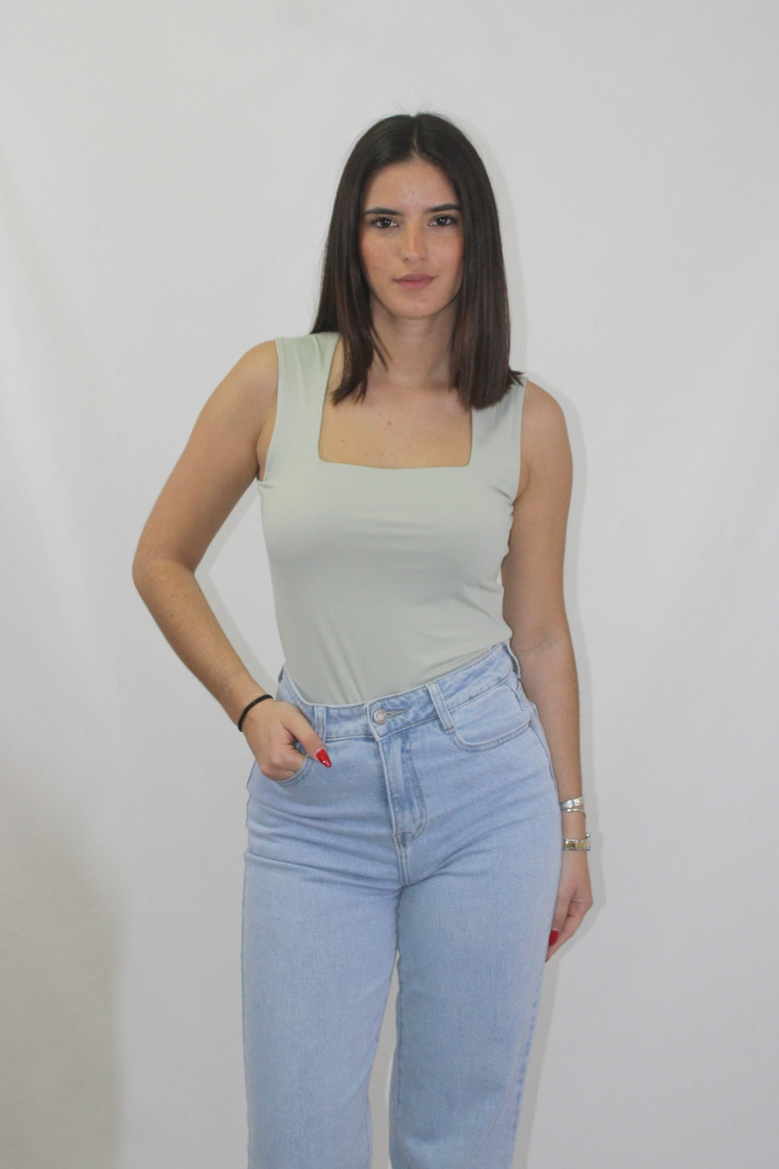 Top Licra Decote Quadrado
