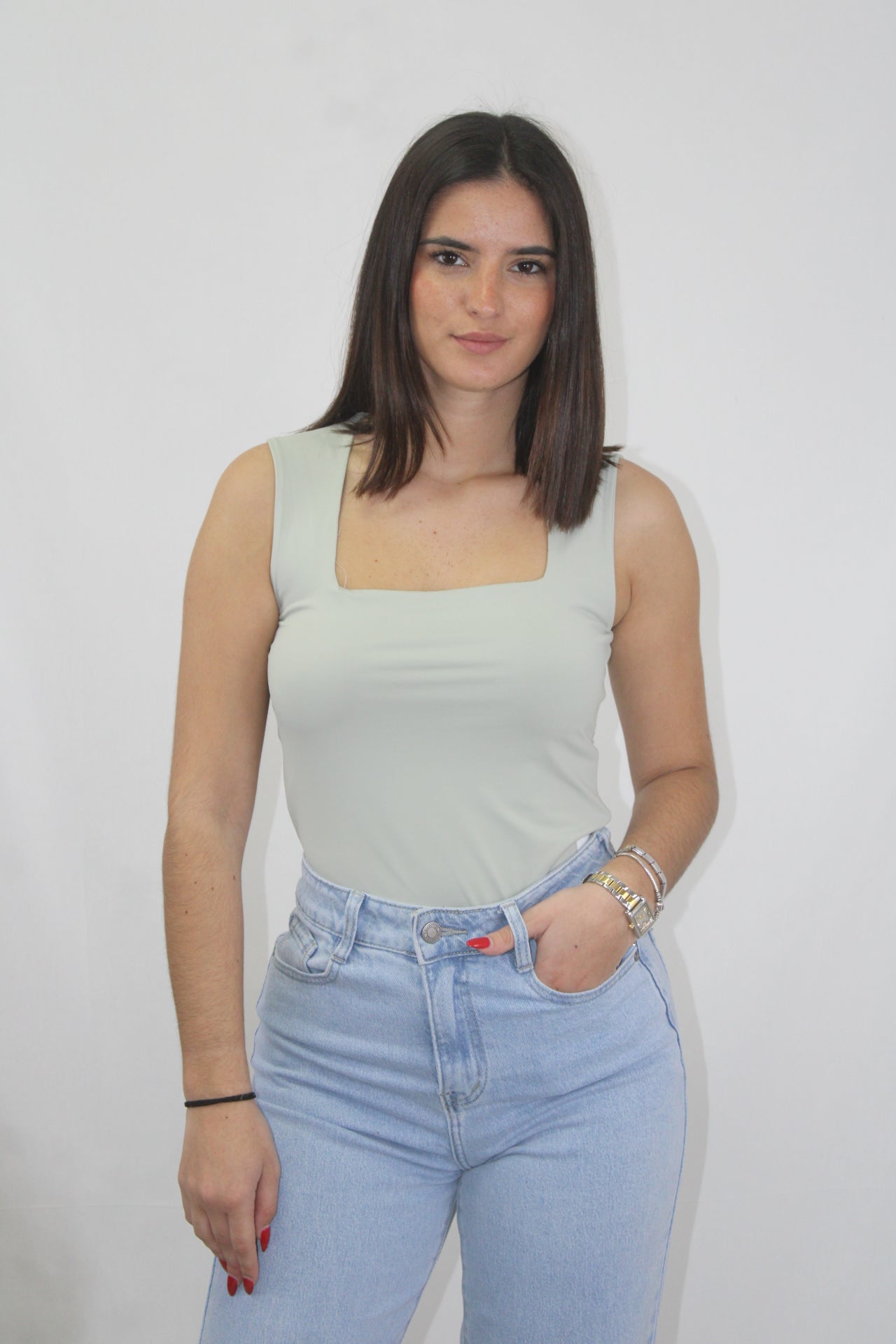 Top Licra Decote Quadrado