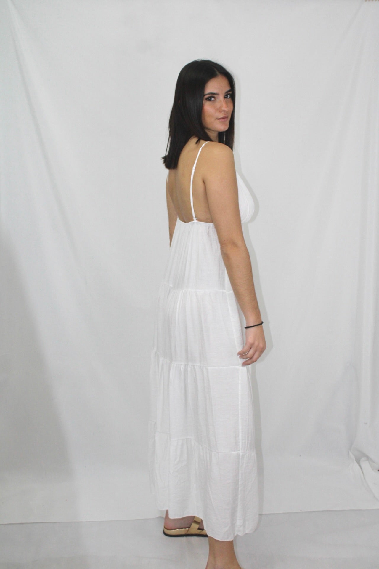 Vestido Fluído com Pregadeira
