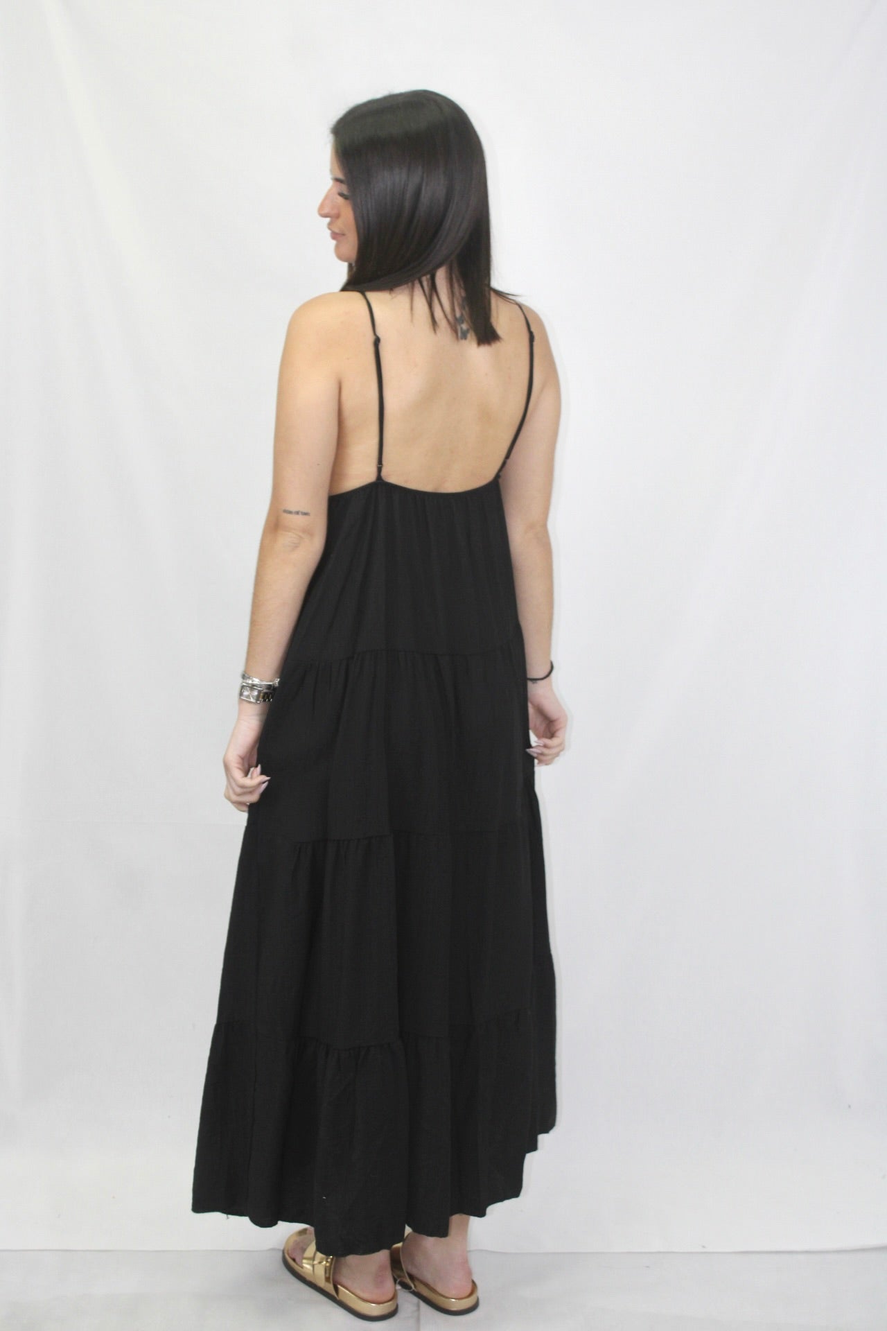 Vestido Fluído com Pregadeira
