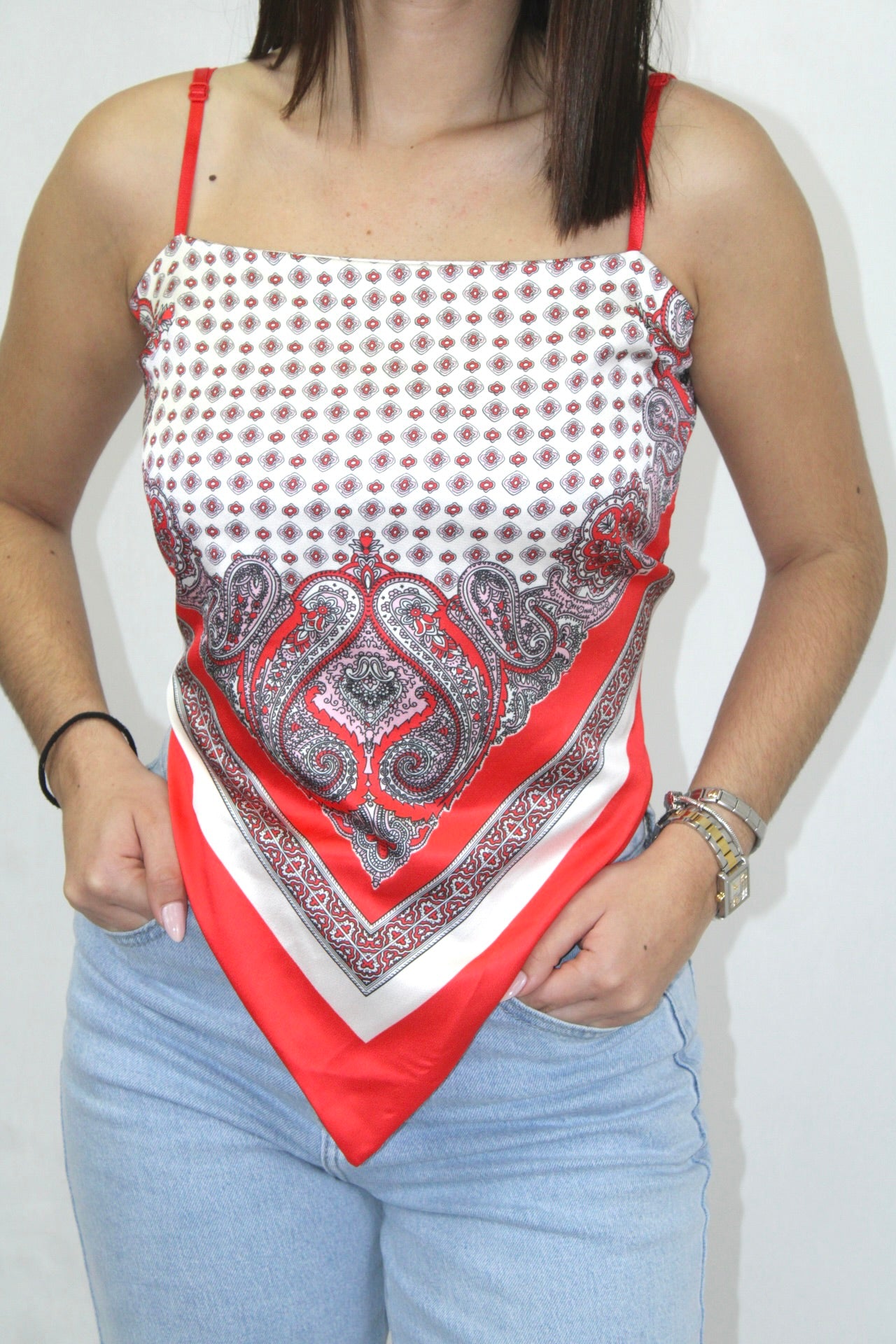 Top de Alças tipo Lenço