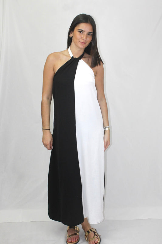Vestido de Atar ao Pescoço