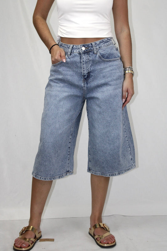 Calções Bermuda Denim