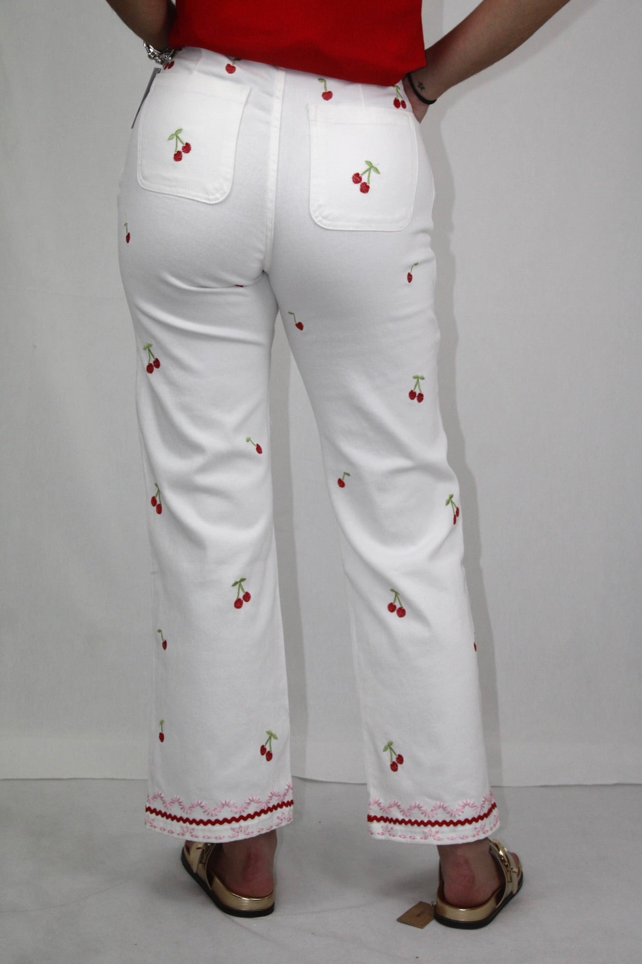 Calças 'Cherry' Corte Direito
