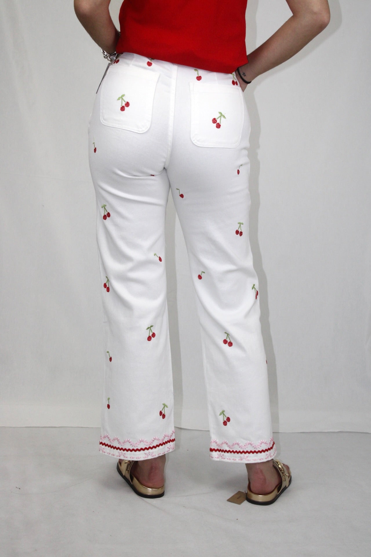 Calças 'Cherry' Corte Direito