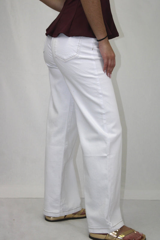 Calças Brancas Wide Leg
