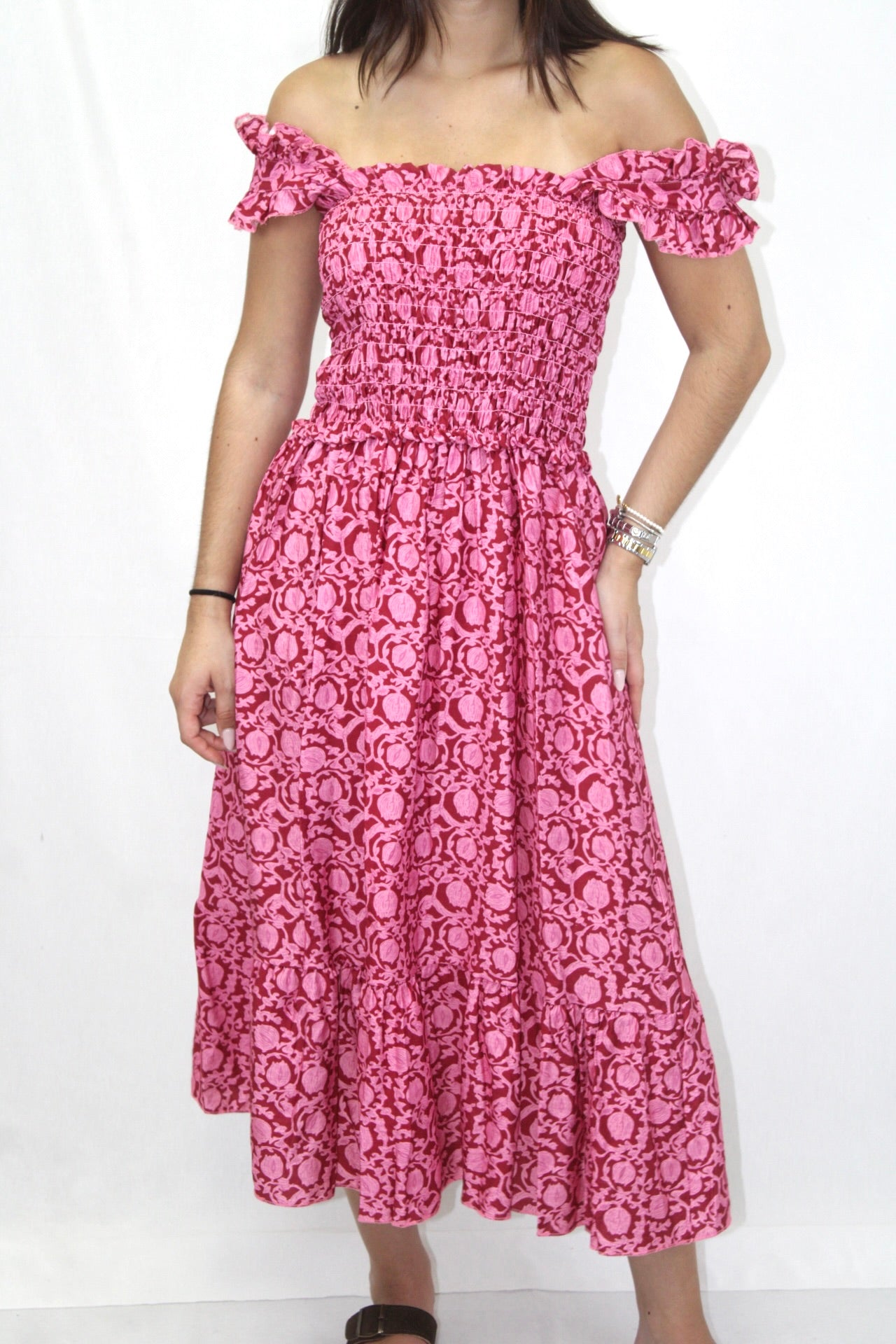 Vestido Florido com Elástico