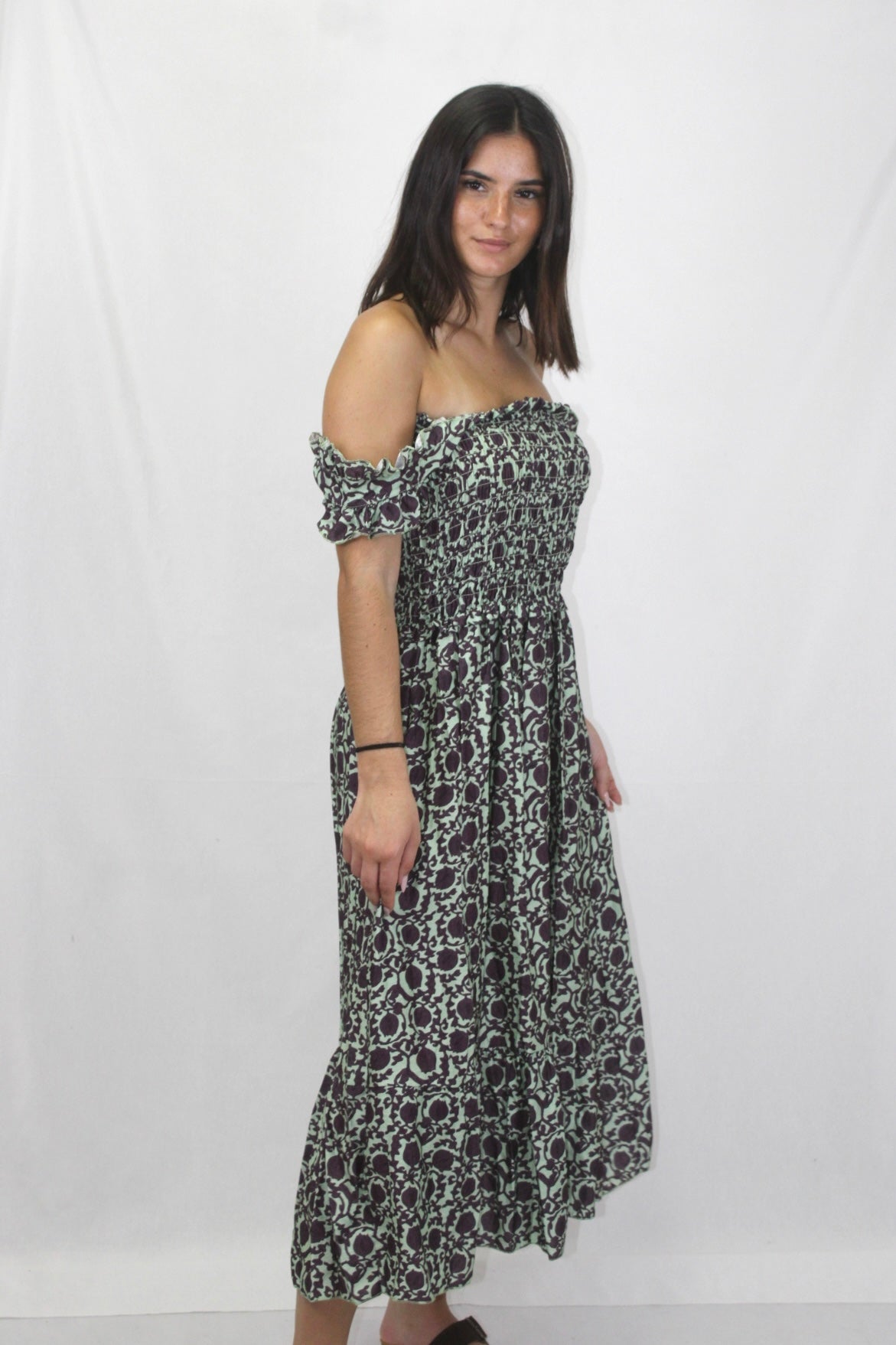 Vestido Florido com Elástico
