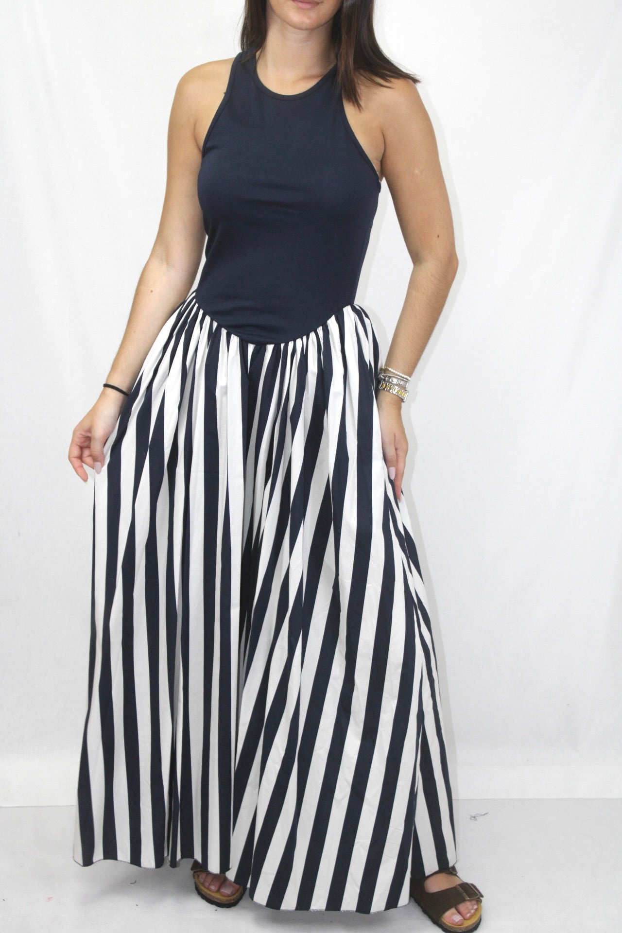 Vestido Duo de Tecidos