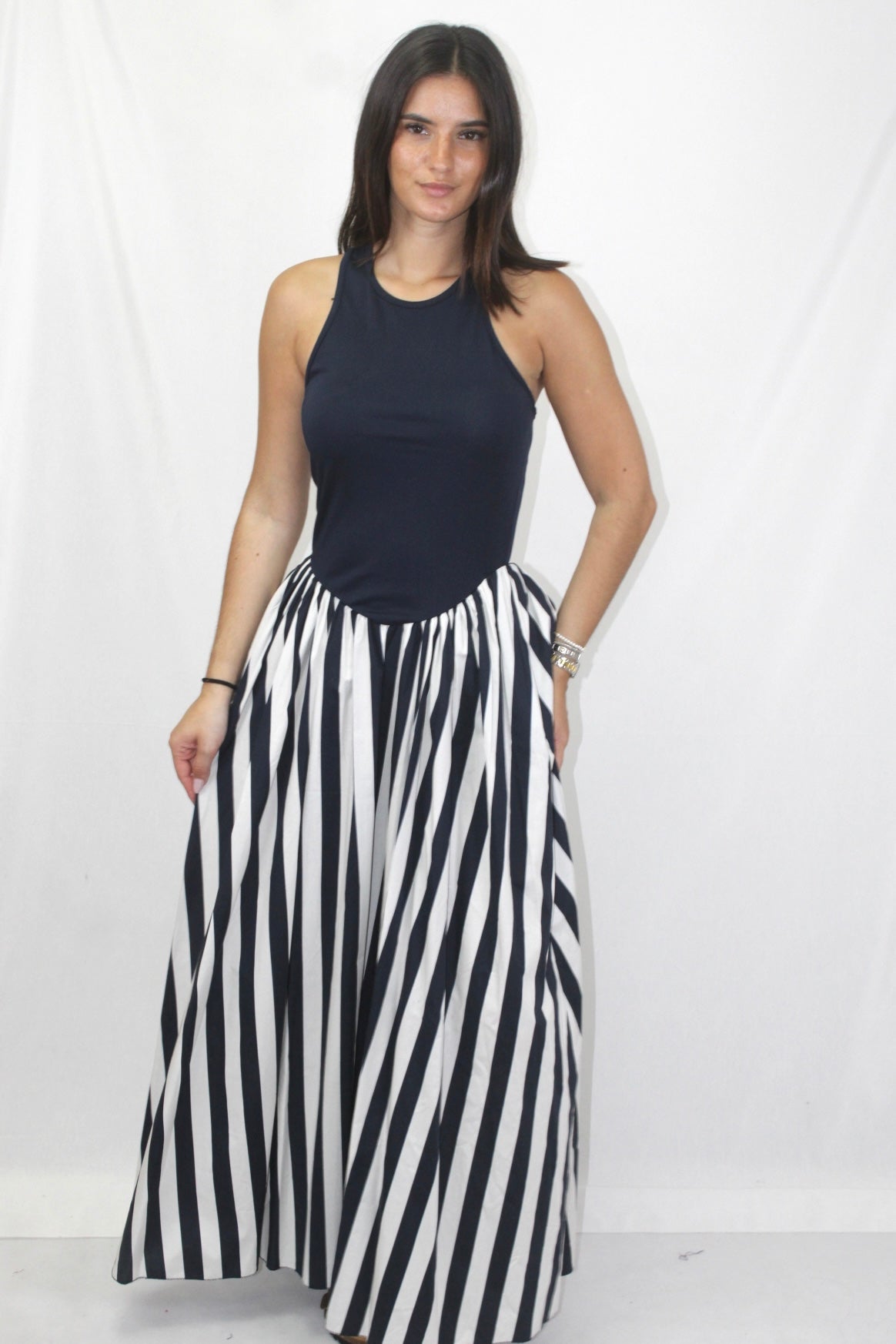 Vestido Duo de Tecidos
