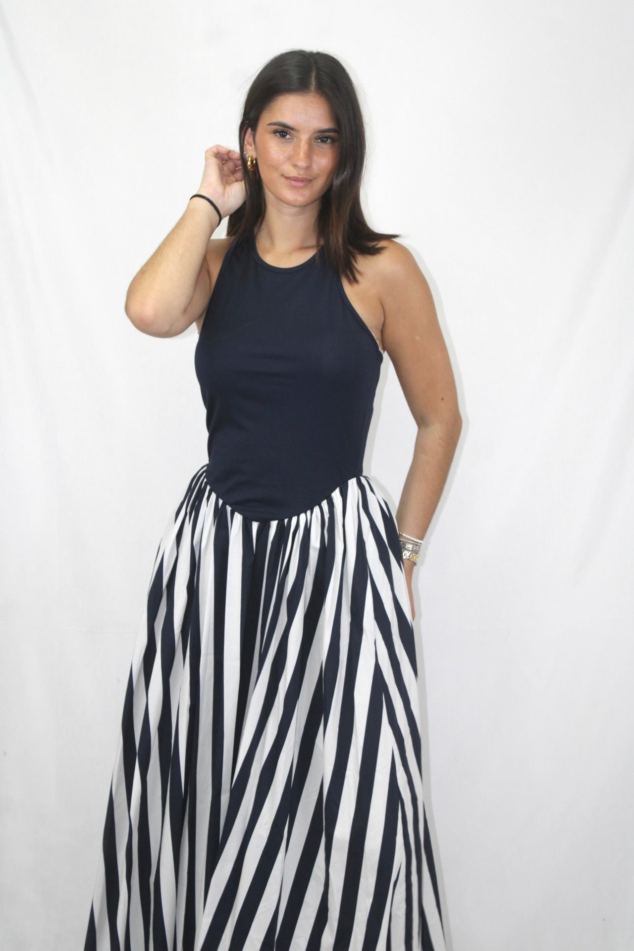 Vestido Duo de Tecidos