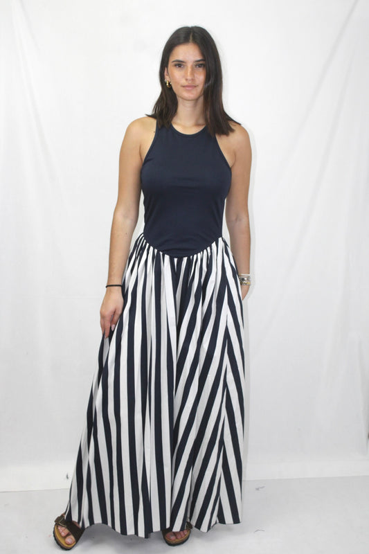 Vestido Duo de Tecidos