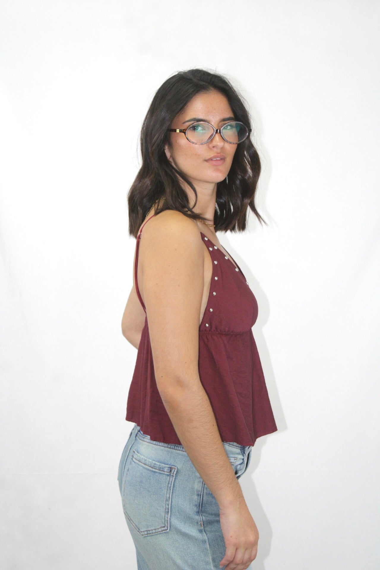 Top de Alças com Tachas