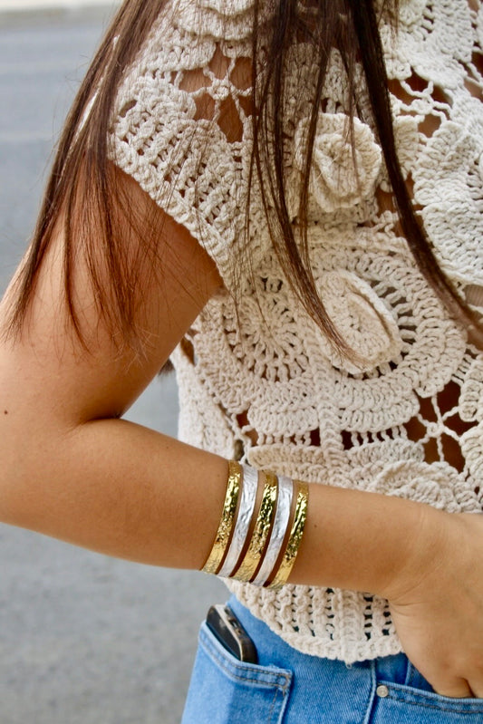 Pulseira Bicolor em Aço Inoxidável