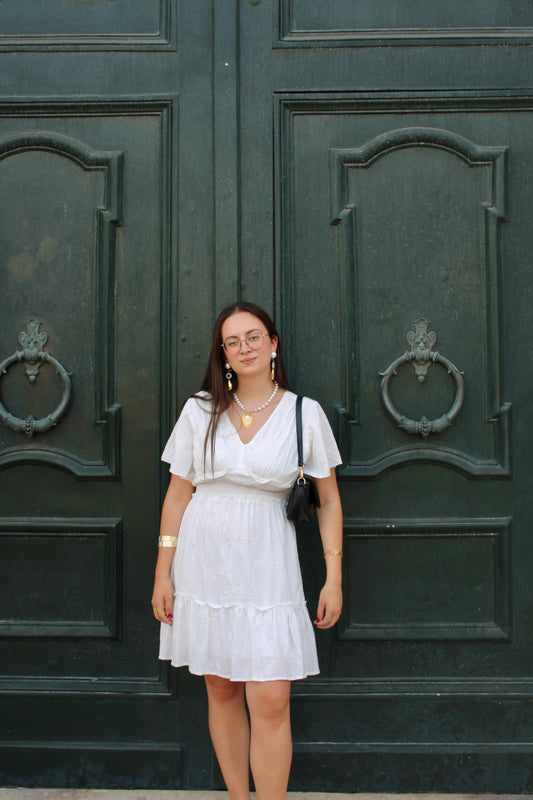 Vestido Branco Bordado