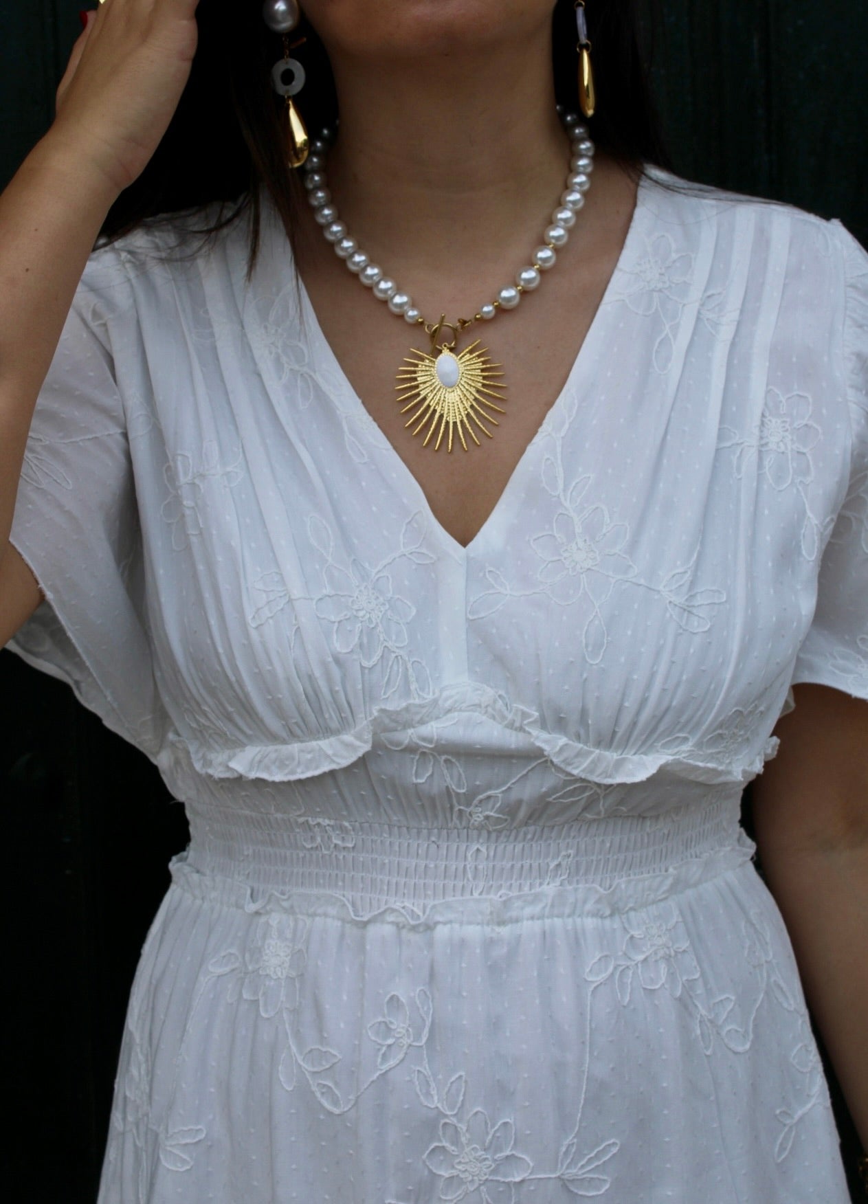Vestido Branco Bordado