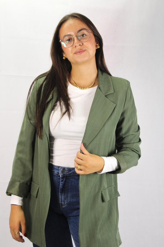 Blazer de Riscas Oversized