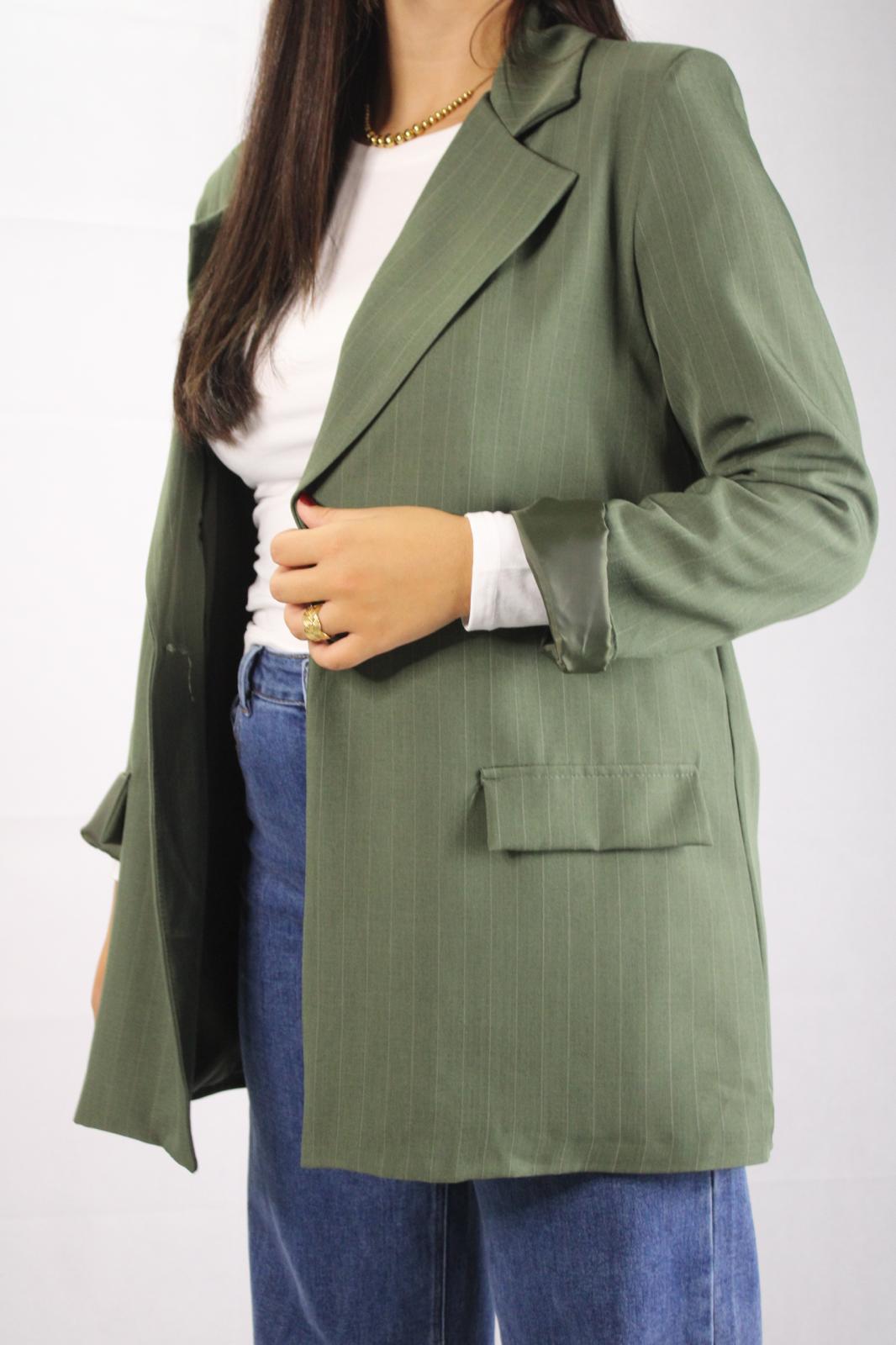 Blazer de Riscas Oversized