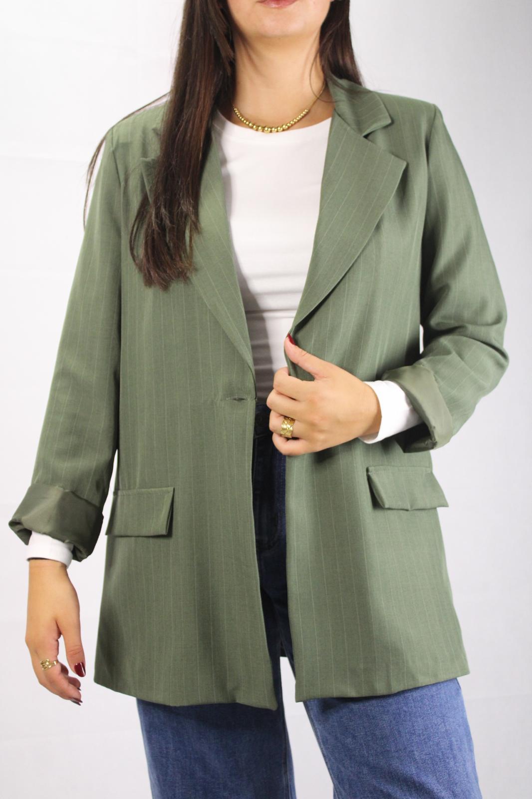 Blazer de Riscas Oversized