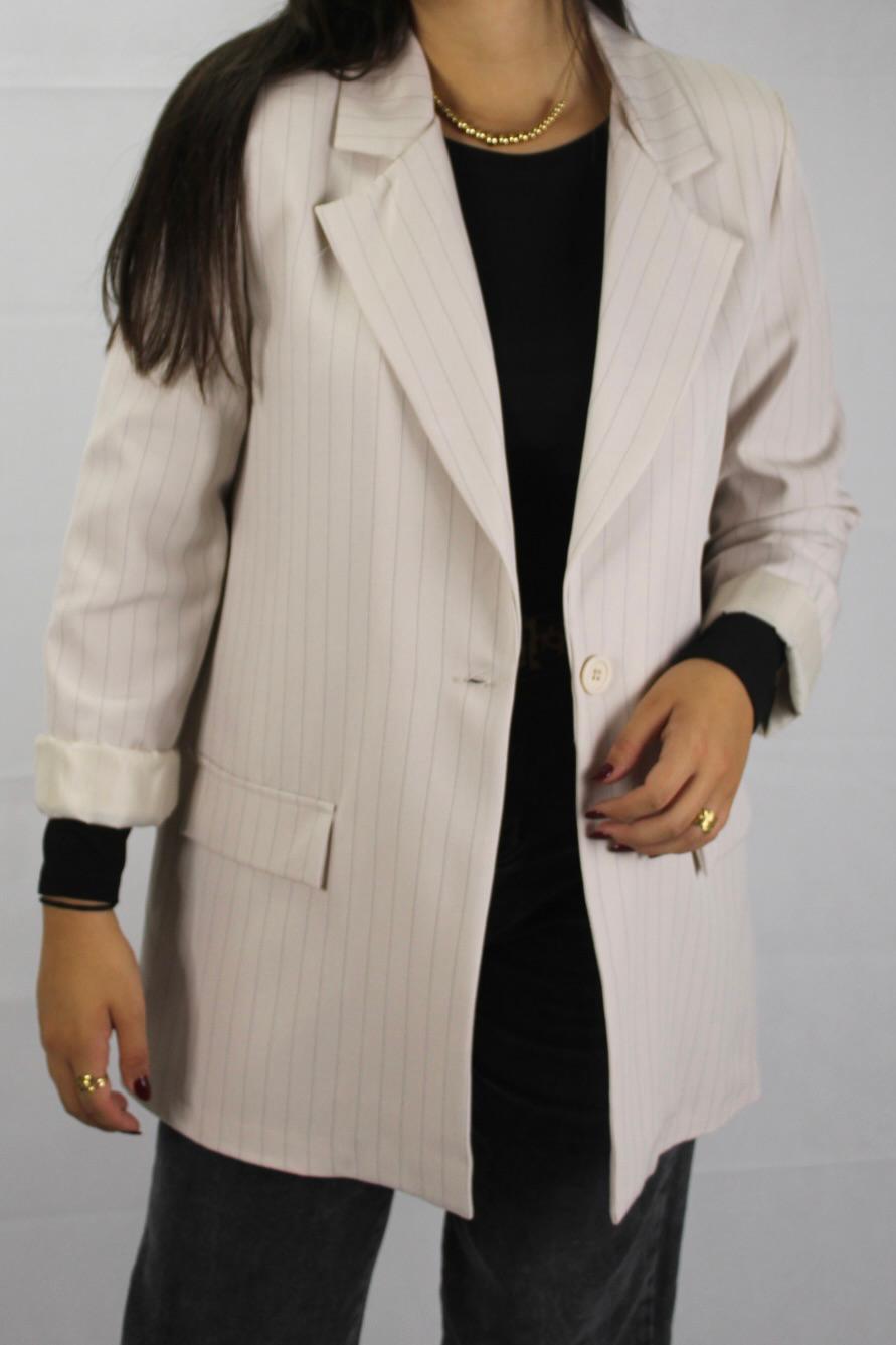 Blazer de Riscas Oversized