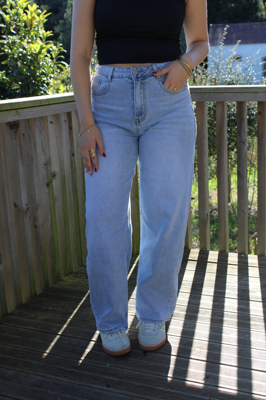 Calça ganga wide leg